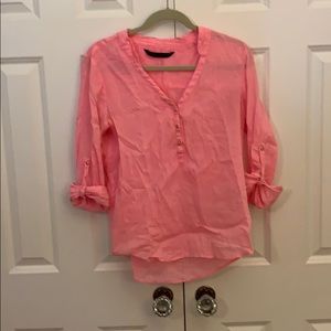 Pink Linen Blouse